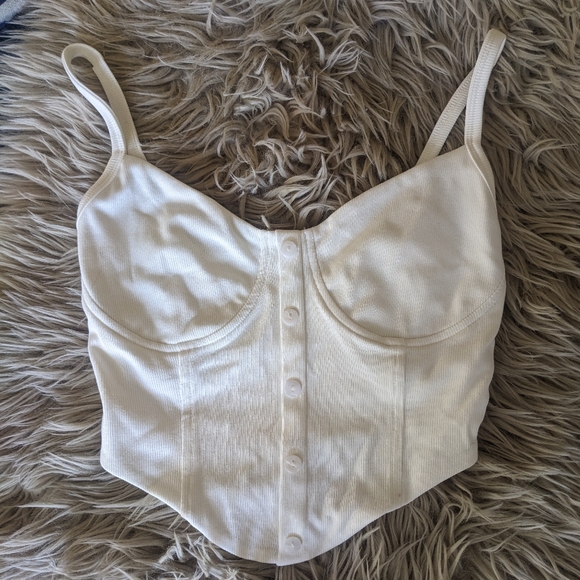 OGL Move Bustier style Ribbed Crop Top - Picture 1 of 3
